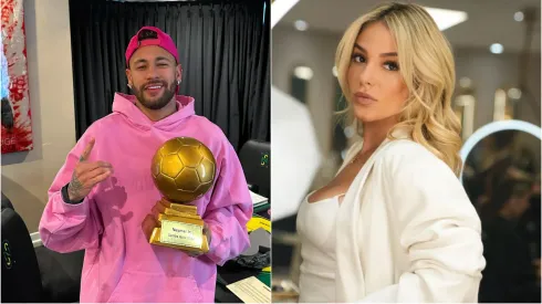 Neymar e Bianca Coimbra posam para a web – Foto 1: Instagram de Neymar. Foto 2: Instagram de Bianca Coimbra.
