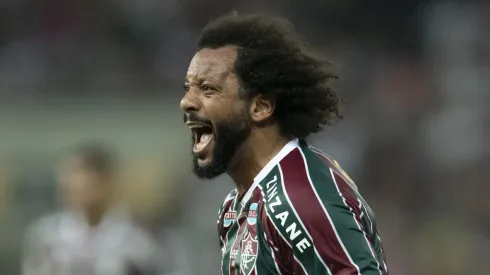 Marcelo jogador do Fluminense lamenta durante partida contra o Gremio no estadio Maracana pelo campeonato Brasileiro A 2023. Foto: Jorge Rodrigues/AGIF
