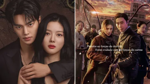 Pôsteres de 'Meu Demônio Favorito' (à esquerda) e 'A Criatura de GyeongSeong' (à direita) – Fotos: Instagram Netflix
