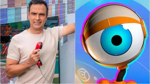 Foto 1: Tadeu à (esquerda) – Reprodução/ Instagram – Foto 2: Emblema do BBB à (direita) – Reprodução/ Rede Globo

