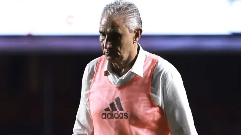 Tite tecnico do Flamengo durante partida contra o Sao Paulo no estadio Morumbi pelo campeonato Brasileiro A 2023. Foto: Marcello Zambrana/AGIF