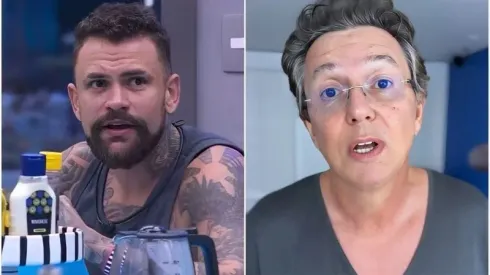 Vinicius e Boninho – Reprodução/TV Globo (foto 1) – Instagram/Boninho (foto 2)
