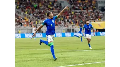 Foto: Leto Ribas/CBF - Kauã Elias em partida pela Seleção Brasileira