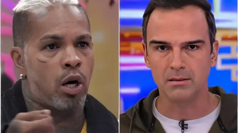 Rodriguinho e Tadeu Schmidt no BBB 24 – Reprodução/TV Globo
