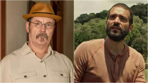 Belarmino (esquerda) arma plano contra José Inocêncio (direita) – Fotos: Reprodução/Globo
