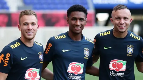 Arthur, Tetê e Everton Cebolinha
Foto: Lucas Figueiredo / CBF / Divulgação /