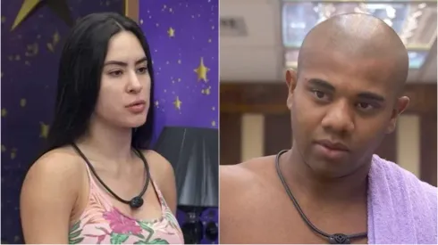 Isabelle e Davi discutindo no BBB 24 – Fotos: Reprodução/TV Globo
