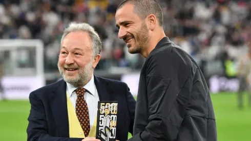 Gianluca Ferrero (à esquerda) é presidente da Juventus por mais dois anos e pode fazer investimento no Palmeiras por joia – Foto: Valerio Pennicino/Getty Images
