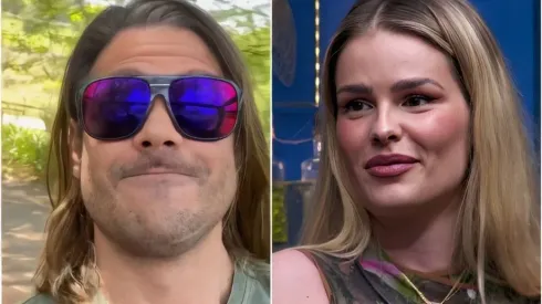 Dado reage após ser citado por Wanessa – Instagram/Dado Dolabella (foto 1) – Reprodução/TV Globo (foto 2)
