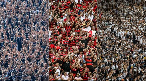 Torcida do Corinthians, Flamengo e Atletico-MG. Foto: Marcello Zambrana/Kely Pereira/AGIF; Bruno Cantini/Atlético
