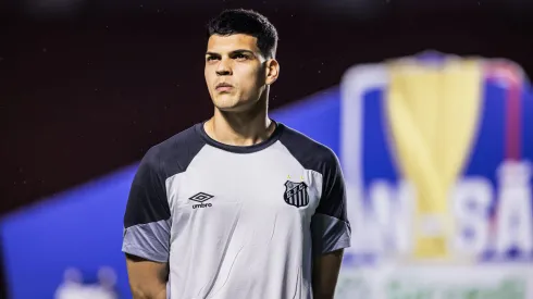 SP - SAO PAULO - 14/02/2024 - PAULISTA 2024, SAO PAULO X SANTOS - Gabriel Brazao jogador do Santos durante partida contra o Sao Paulo no estadio Morumbi pelo campeonato Paulista 2024. Foto: Abner Dourado/AGIF