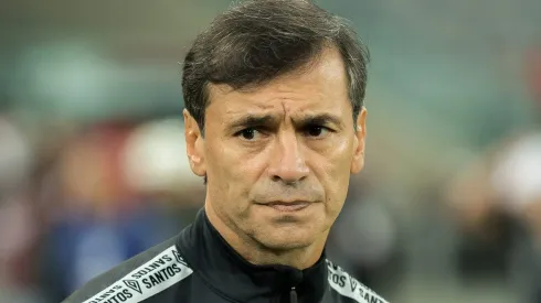 Foto: Robson Mafra/AGIF – Fabián Bustos dirigindo o Santos em 2022
