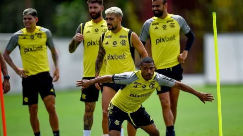 Jogadores do Flamengo se preparam para o clássico. Foto: Marcelo Cortes / Flamengo. 
