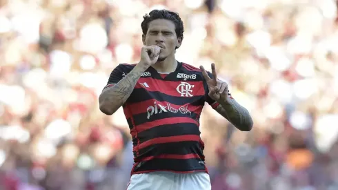Foto: Flamengo/Divulgação – Pedro comemora gol contra o Fluminense
