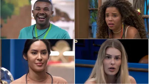 Davi, Pitel, Isabelle e Yasmin Brunet são alguns dos favoritos do BBB 24 – Fotos: Reprodução/Rede Globo
