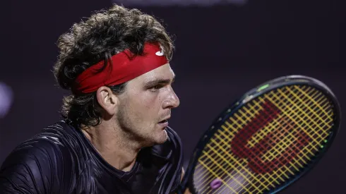 RJ – RIO DE JANEIRO – 23/02/2024 – RIO OPEN 2024 – O tenista brasileiro Thiago Wild durante partida contra o tenista Cameron Norrie na Quadra Guga Kuerten no Jockey Club Brasileiro, pelo Rio Open 2024 ATP 500, etapa do circuito mundial de Tenis. Foto: Marcello Zambrana/AGIF
