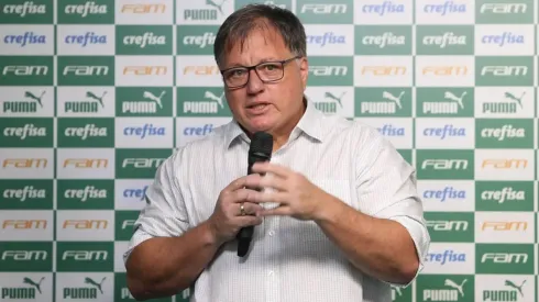Anderson Barros, gerente de futebol do Palmeiras, durante entrevista na Academia de Futebol – Foto: Cesar Greco/SEP
