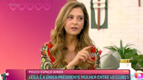 Leila Pereira não poupou críticas a dirigente do São Paulo por vídeo 'falso' de desculpas – Foto: Reprodução/TV Globo
