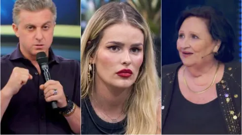 Fotos: Luciano Huck, Dona Déa e Yasmin Brunet – Reprodução/ Rede Globo
