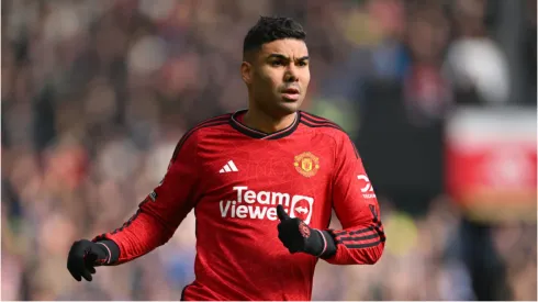 Casemiro em jogo pelo Manchester United – Foto: Michael Regan/Getty Images
