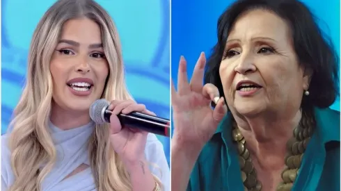 Dona Déa dá puxão de orelha em Yasmin Brunet – Reprodução/TV Globo
