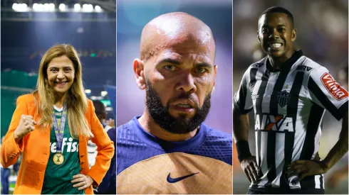 Leila Pereira comenta casos de Robinho e Daniel Alves - Foto 1: Ricardo Moreira/Getty Images; Foto 2: Hector Vivas/Getty Images; Foto 3: Buda Mendes/Getty Images