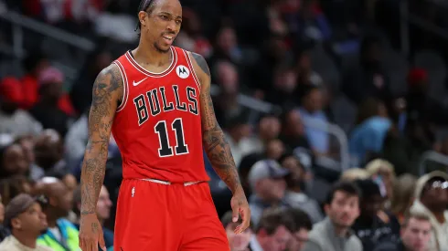 DeMar DeRozan e Dillon Brooks foram expulsos de partida tensa entre Bulls e Rockets (Foto: Kevin C. Cox/Getty Images)