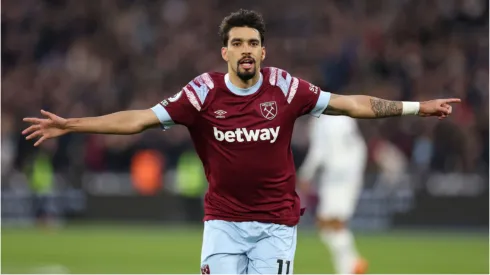 Lucas Paquetá, do West Ham, em jogo pela Premiere League – Foto: Julian Finney/Getty Images
