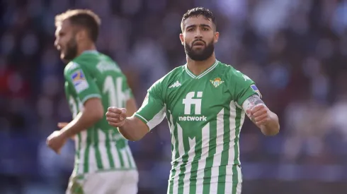VALENCIA, SPAIN – FEBRUARY 13: Nabil Fekir of Real Betis celebrates after scoring goal during the LaLiga Santander match between Levante UD and Real Betis at Ciutat de Valencia Stadium on February 13, 2022 in Valencia, Spain. (Photo by Aitor Alcalde/Getty Images)