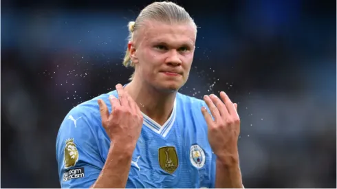 Haaland jogando pelo Manchester City contra o Arsenal – Foto: Justin Setterfield/Getty Images
