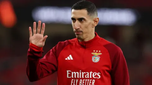 Di Maria em ação pela Champions League no jogo entre Benfica e Rangers.