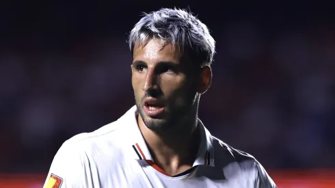 Calleri no Morumbis em partida entre São Paulo e Portuguesa, pelo Campeonato Paulista, no dia 27/01/2024. 
