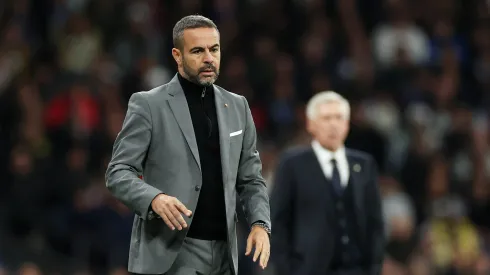 MADRID, SPAIN – NOVEMBER 08: Artur Jorge, Head Coach of SC Braga, looks on from the touchline during the UEFA Champions League match between Real Madrid and SC Braga at Estadio Santiago Bernabeu on November 08, 2023 in Madrid, Spain. (Photo by Florencia Tan Jun/Getty Images)

