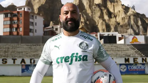 Rogério Godoy em ação pelo Palmeiras em jogo da Libertadores 2024