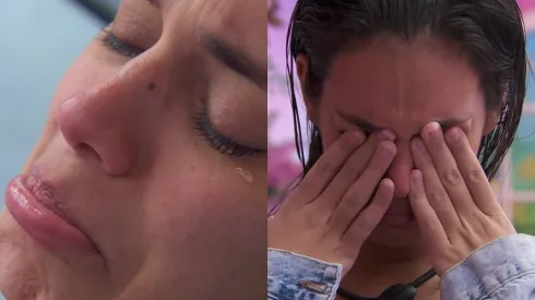 Alane chora bastante após desistir da última Prova do Líder – Fotos: Reprodução/Globo
