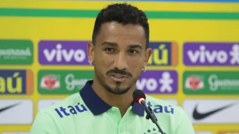 Danilo em coletiva de imprensa pela Seleção Brasileiro, no Mangueirão, no Pará, no dia 05/09/2023. 
