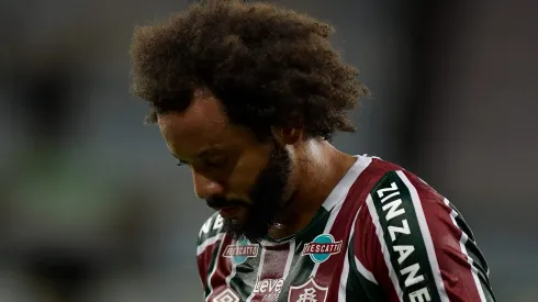 Marcelo lamentando no Maracanã, em partida entre Fluminense e Red Bull Bragantino, pela primeira rodada do Campeonato Brasileiro, no dia 13/04/2024.