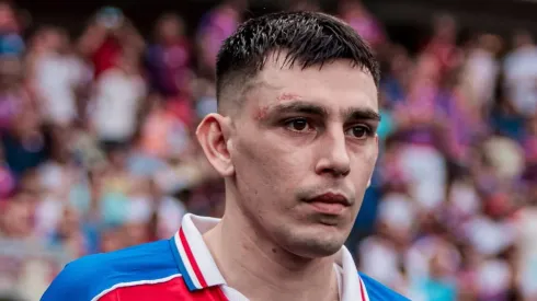Gonzalo Escobar durante partida pelo Fortaleza, pelo Campeonato Cearense de 2024. Foto: Fortaleza/Mateus Lotif
