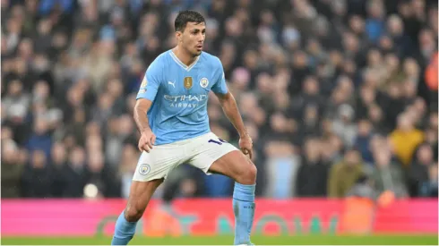 Rodri em partida pelo Manchester City – Foto:Michael Regan/Getty Images
