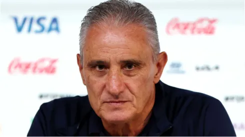 Foto: Mohamed Farag/Getty Images – Tite em coletiva de imprensa
