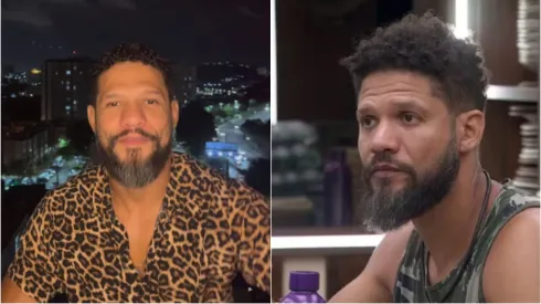 Juninho, do BBB 24. Foto 1: Reprodução/Instagram oficial de Juninho; Foto 2: Reprodução/Globo
