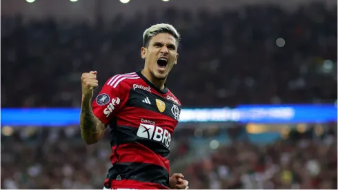 Foto: Buda Mendes/Getty Images – Pedro comemorando gol do Flamengo
