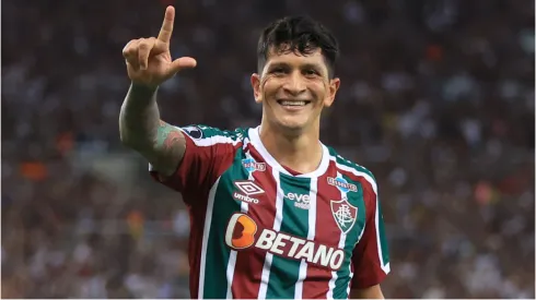 Cano comemorando gol em partida do Fluminense pela Libertadores – Foto:Buda Mendes/Getty Images

