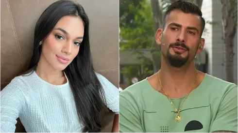 Selfie de Alane e Nizam no Mais Você – Fotos: Instagram/Alane e Reprodução/TV Globo 
