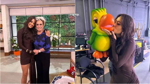 Beatriz e Ana Maria Braga nos Estúdios Globo. Reprodução/Instagram oficial de Beatriz Reis
