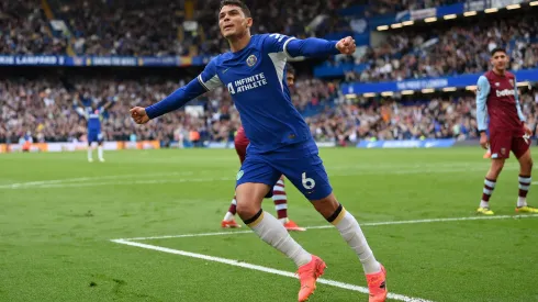 Thiago Silva atuando pelo Chelsea. (Foto de Justin Setterfield/Getty Images)
