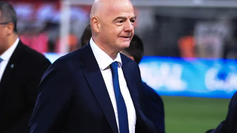 Gianni Infantino presidente da FIFA antes de partida entre Corinthians e Flamengo pelo campeonato Copa do Brasil 2022. Foto: Ettore Chiereguini/AGIF