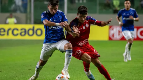 jogador do Cruzeiro durante partida contra o Union la Calera. Foto: Fernando Moreno/AGIF
