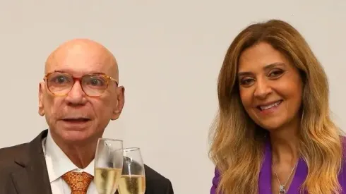 Leila Pereira e seu marido, dono da Crefisa -
Foto: César Greco/ Palmeiras