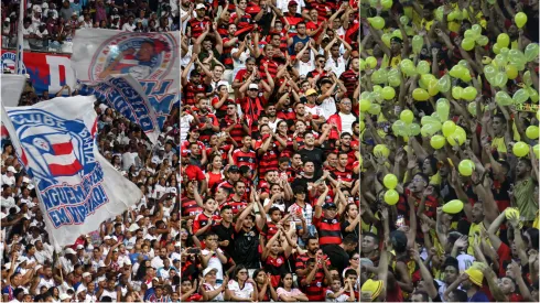 Torcida do Bahia, Flamengo e Sport. Foto: Walmir Cirne/Kely Pereira/Marlon Costa/AGIF
